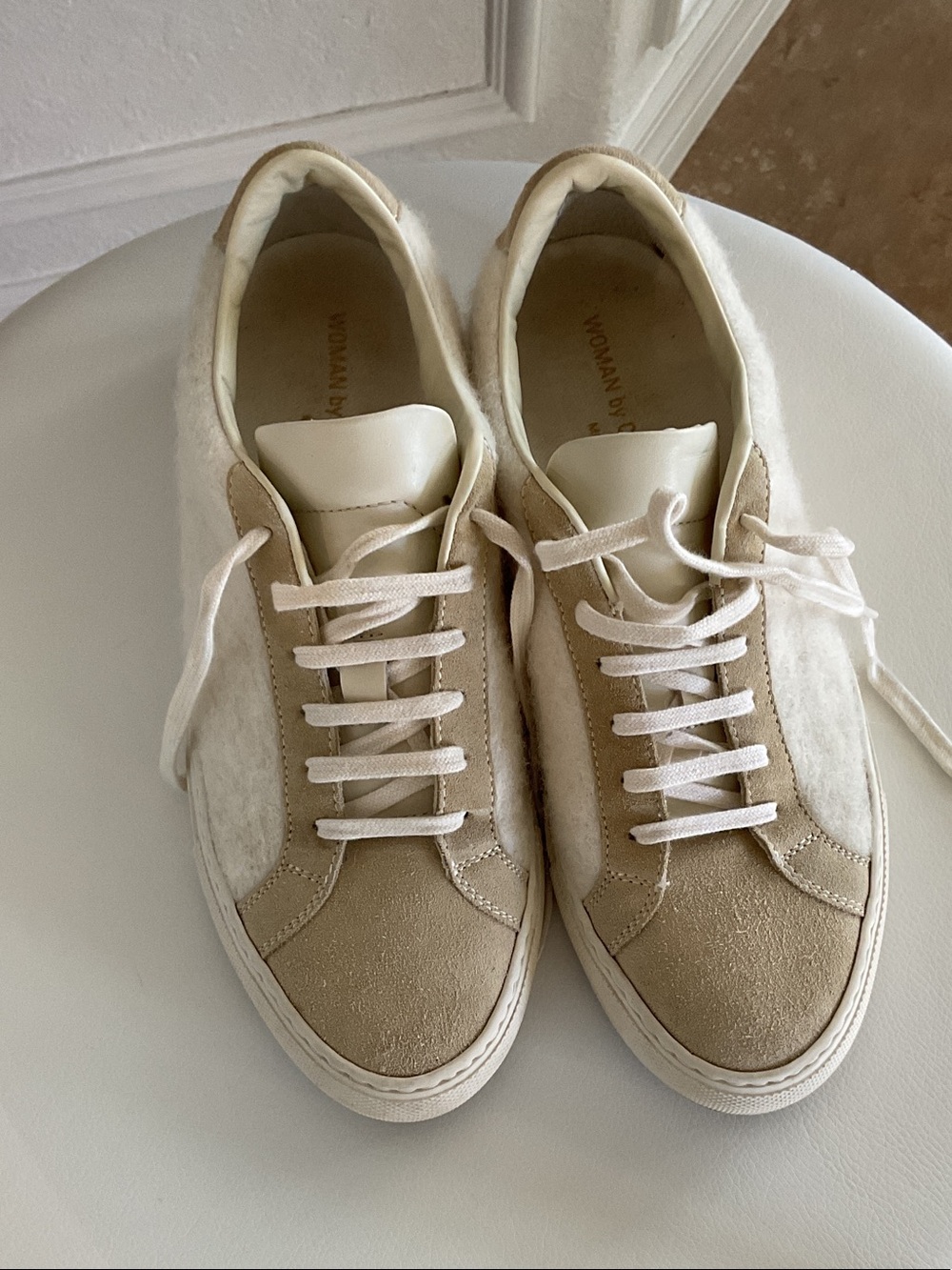 COMMON PROJECTS retro wool sneakers, size IT39 (US9)